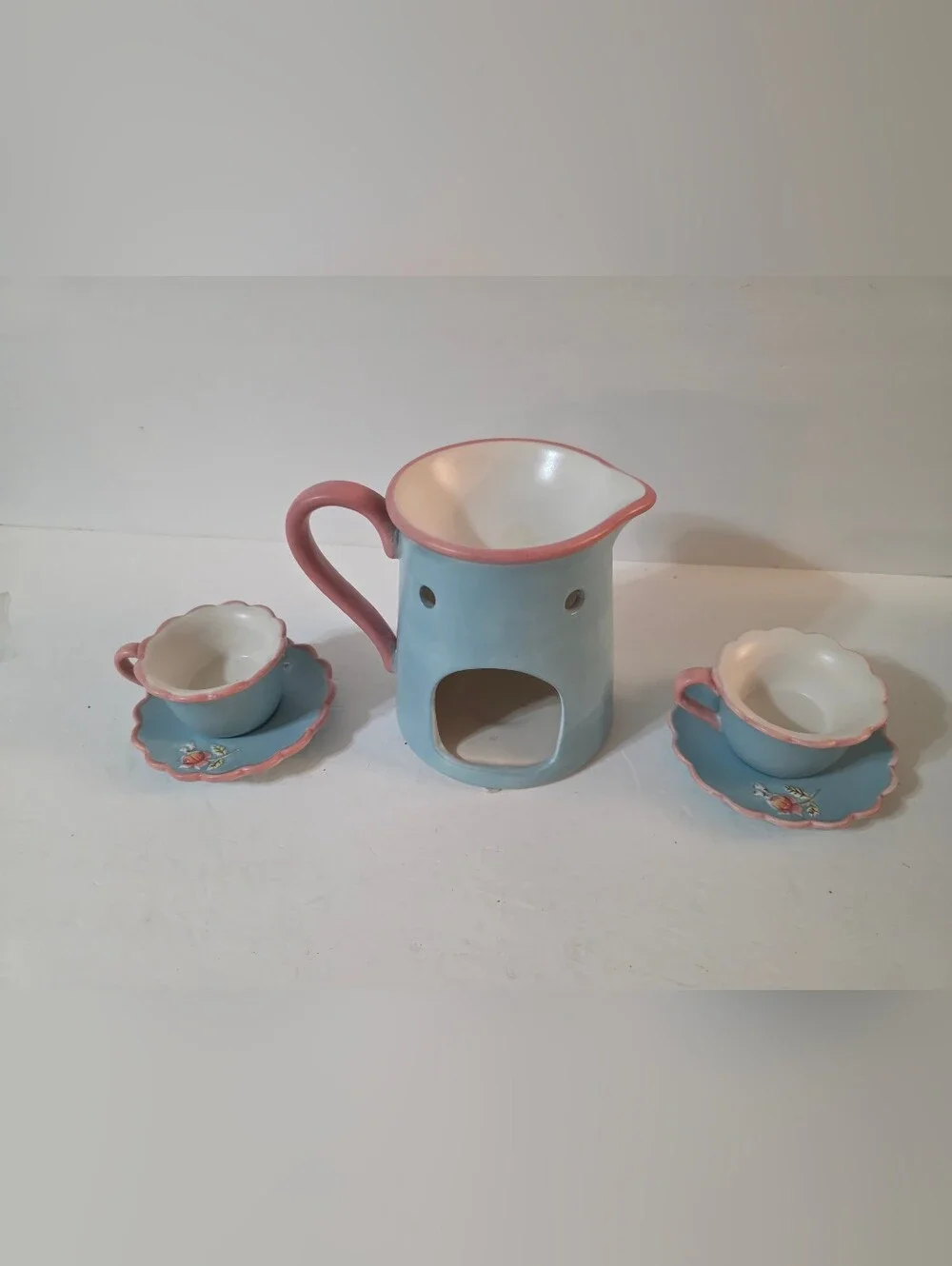 Yankee Candle Cottage Floral Wax Warmer Set 2003 Retired NWT